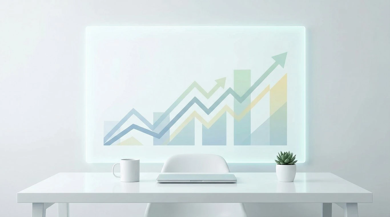 Graphique boursier stylisé