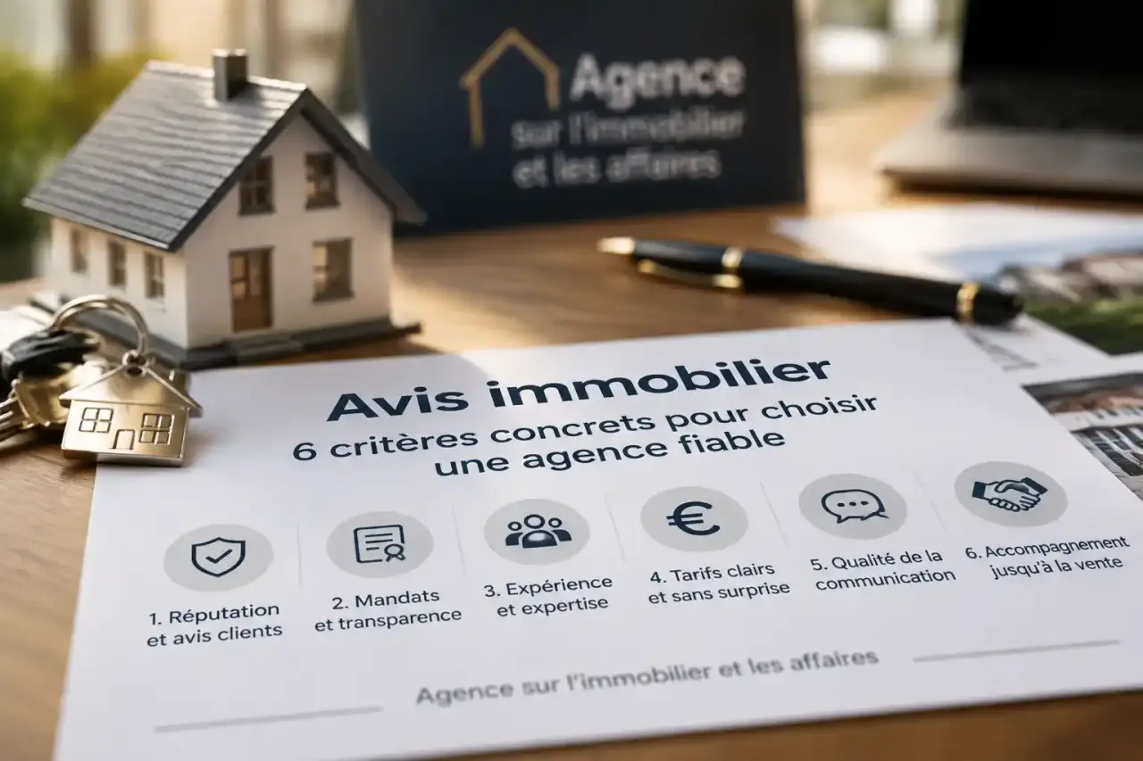 Avis immobilier : 6 critères concrets pour choisir une agence fiable