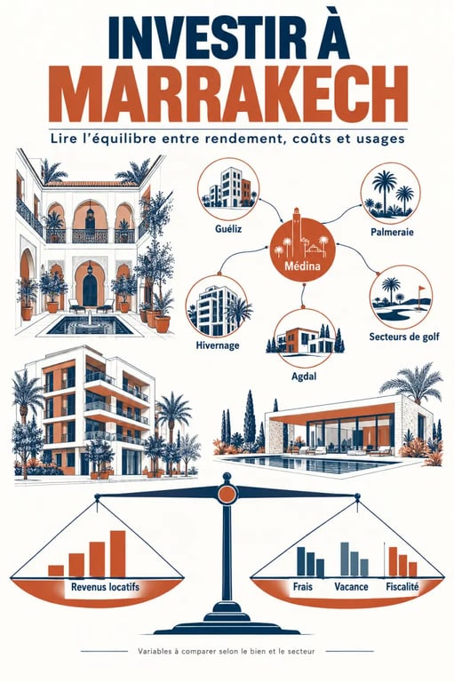 Investir à Marrakech : quartiers, types de biens et facteurs de rentabilité locative