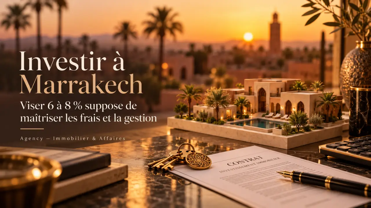 Investir à Marrakech : viser 6 à 8 % suppose de maîtriser les frais et la gestion